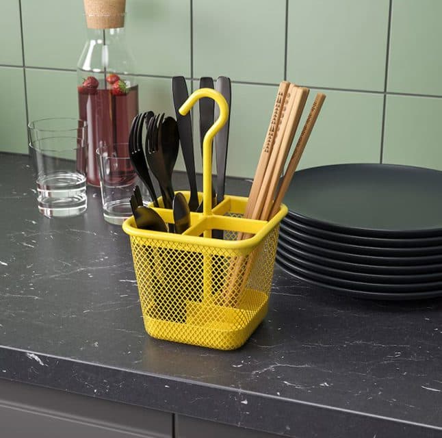 جا قاشقی ایکیا مدل IKEA-UPPDATERA رنگ زرد — تصویر ۳