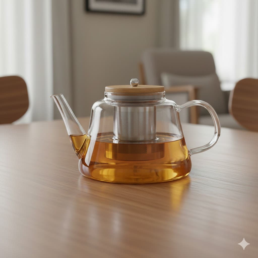قوری پیرکس در چوبی 850ML یونیک UN-7919
