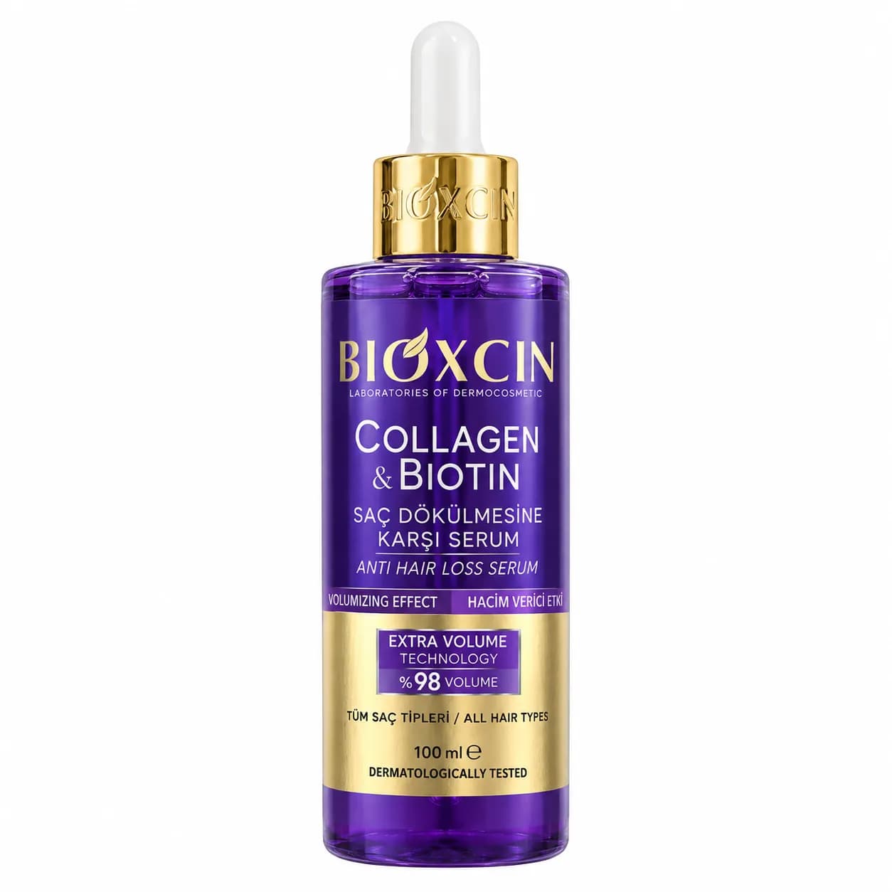سرم مو حجمدهنده و ضد ریزش برند Biox کلاژن و بیوتین ۱۰۰ میل کد 4038