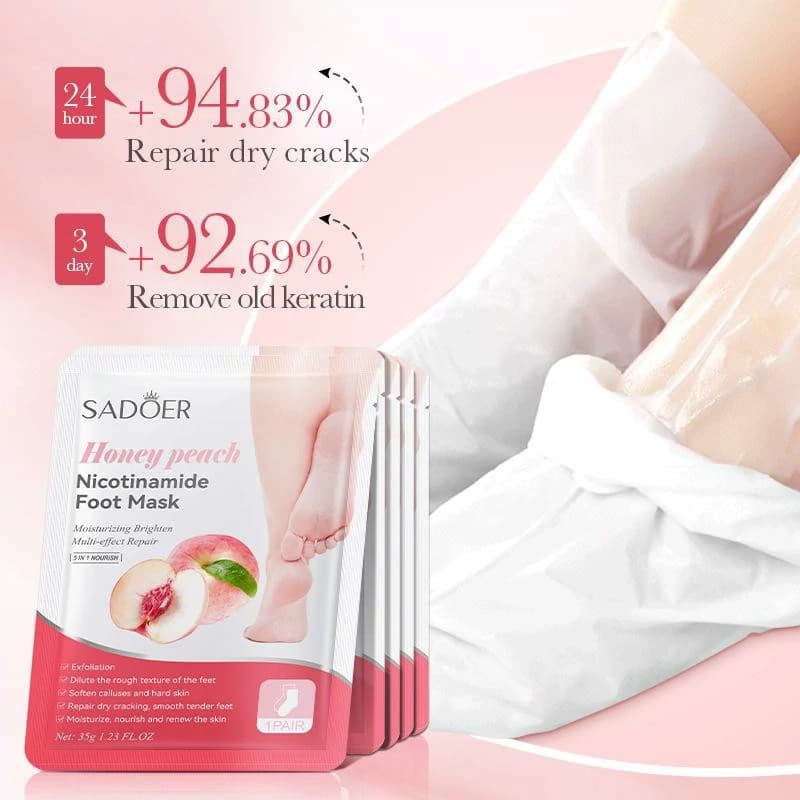 ماسک پوشیدنی از بین برنده ترک پا Sadoer Honey Peach حجم 35 گرم کد 1900 — تصویر ۳