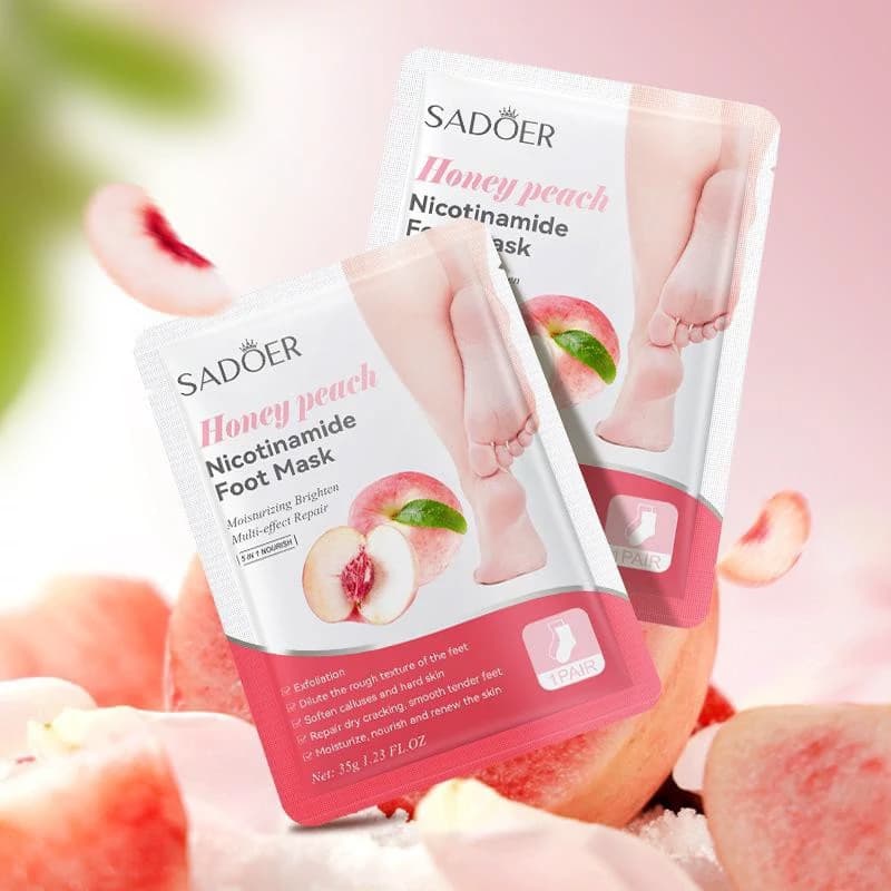 ماسک پوشیدنی از بین برنده ترک پا Sadoer Honey Peach حجم 35 گرم کد 1900 — تصویر ۵