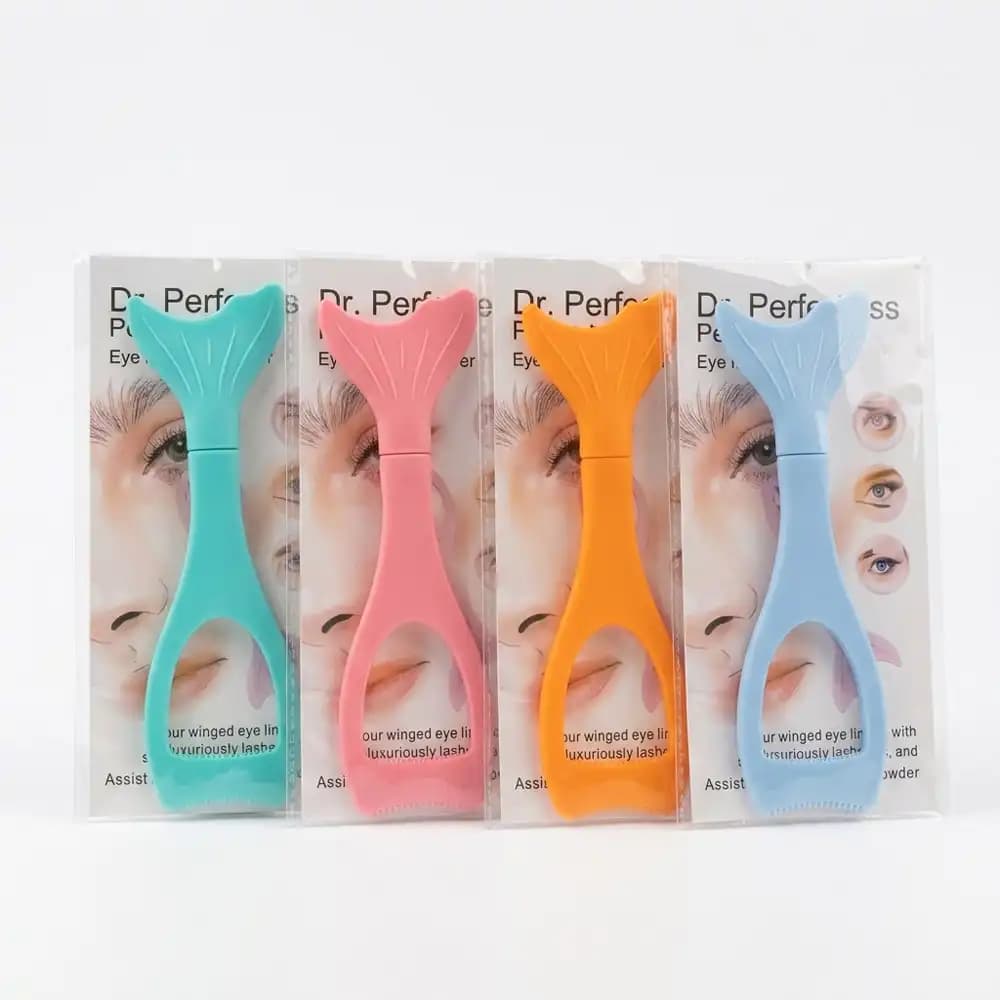 شابلون خط چشم و محافظ ریمل سیلیکونی، ابزار آرایش چشم (طرح پری دریایی) — تصویر ۳