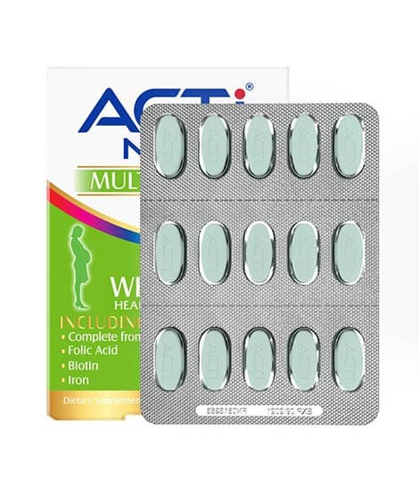 قرص اکتی ناتال ابیان مولتی ویتامین مخصوص بارداری و شیردهی 30 عددی — تصویر ۳
