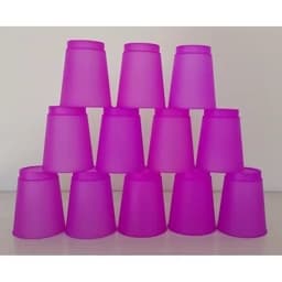 بازی لیوان چینی (cup stacking) در بسته 12 عددی با تنوع رنگ — تصویر ۲