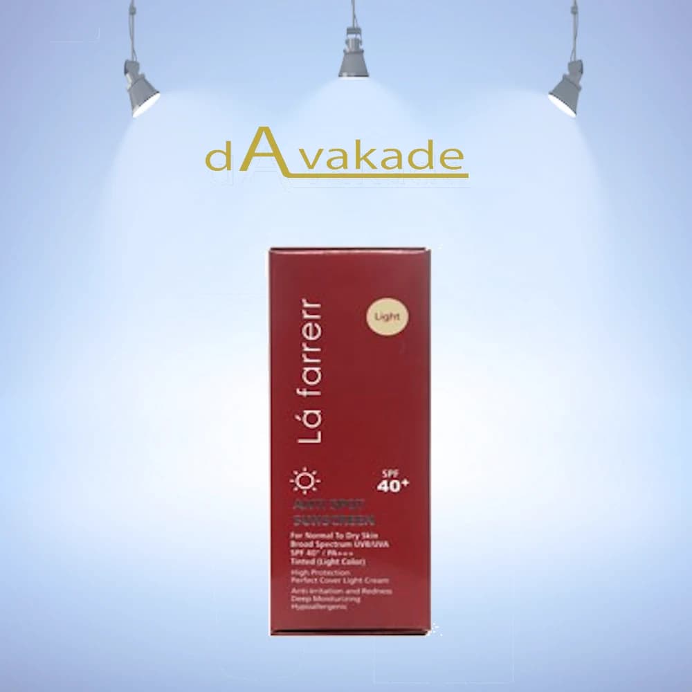 ضد آفتاب و ضد لک SPF40 پوست خشک رنگ متوسط لافارر Lafarrerr — تصویر ۲
