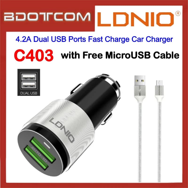 شارژر فندکی الدینیو مدل C403 — تصویر ۲