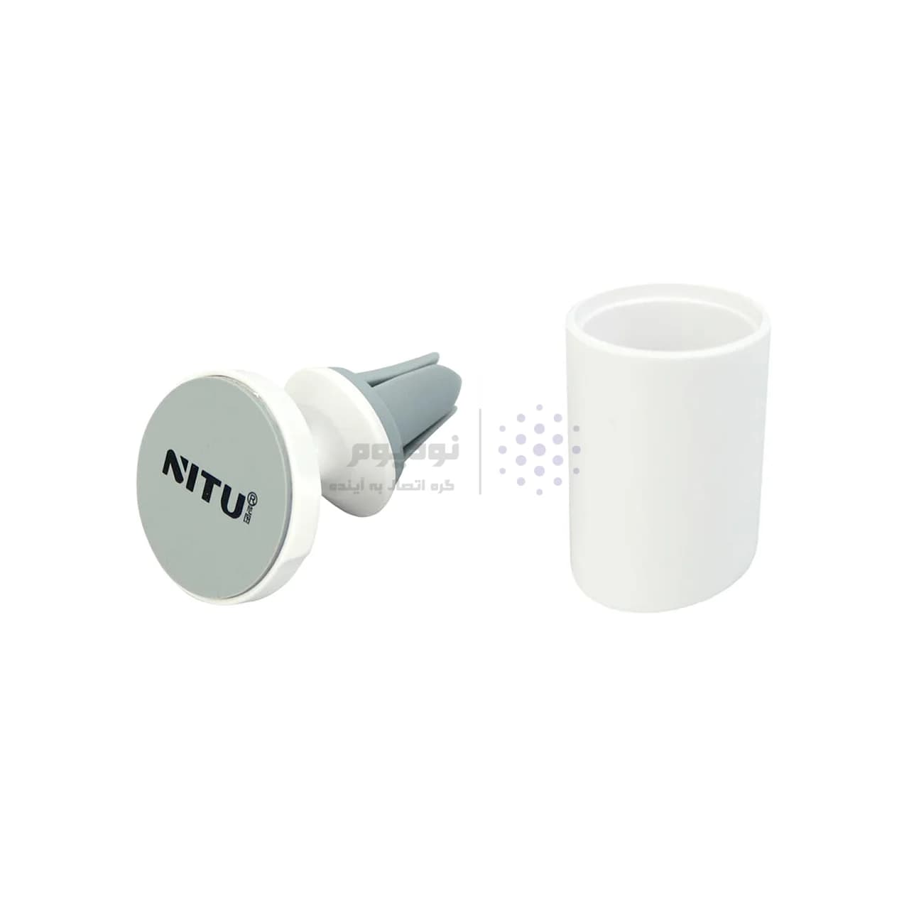 هولدر گوشی موبایل مگنتی دریچه ای خودرو NITU مدل NH03 – سفید — تصویر ۲
