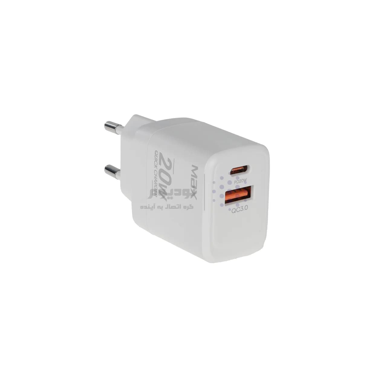 شارژر دیواری PD و فست دو پورت Max مدل X2 20W – سفید — تصویر ۳