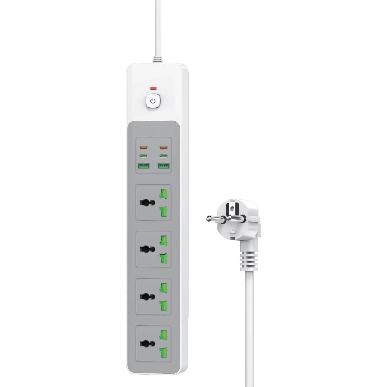 چندراهی برق 4 خانه TwinMax مدل MX-60 65W – سفید