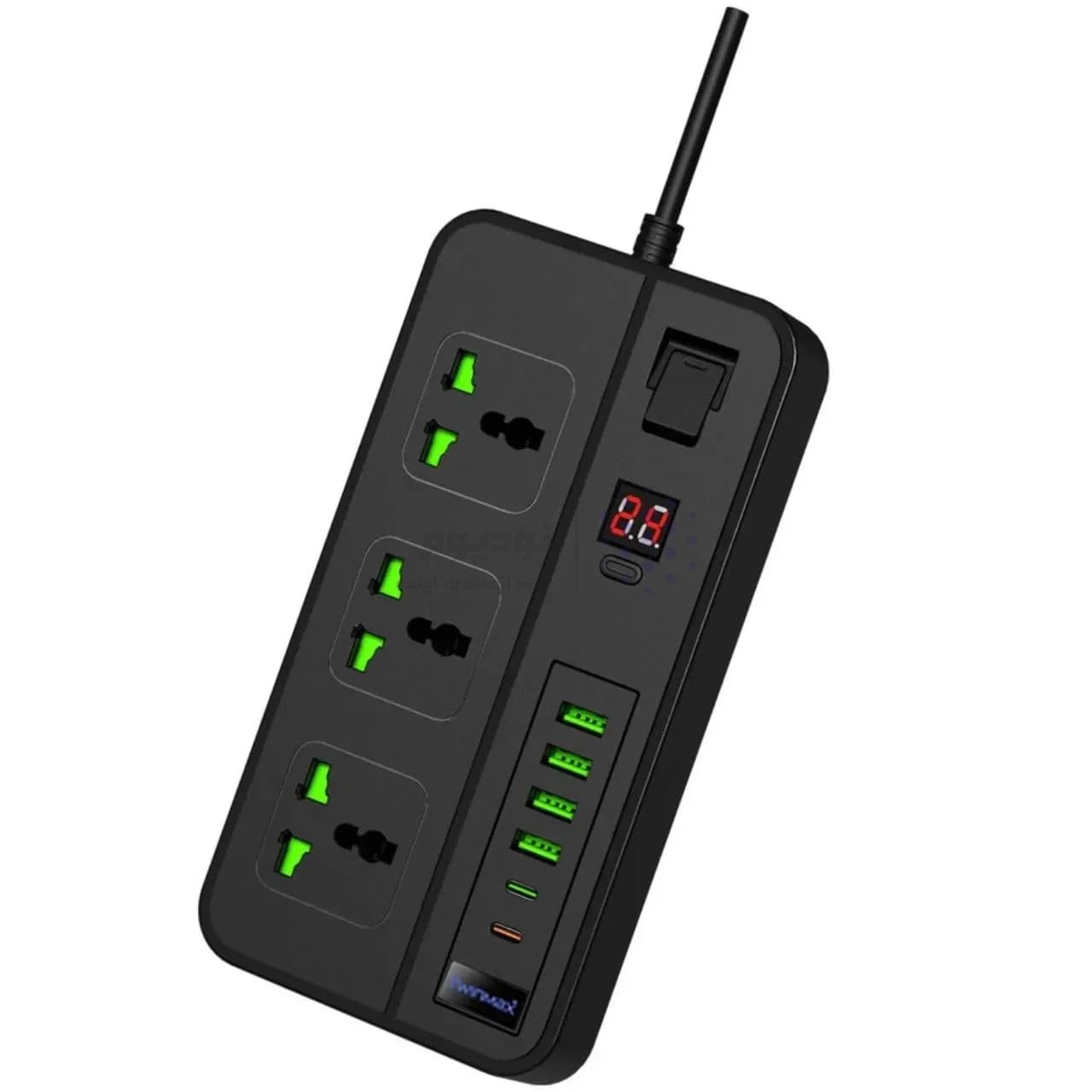 چندراهی برق 3 خانه TwinMax مدل MX-61 – مشکی — تصویر ۳