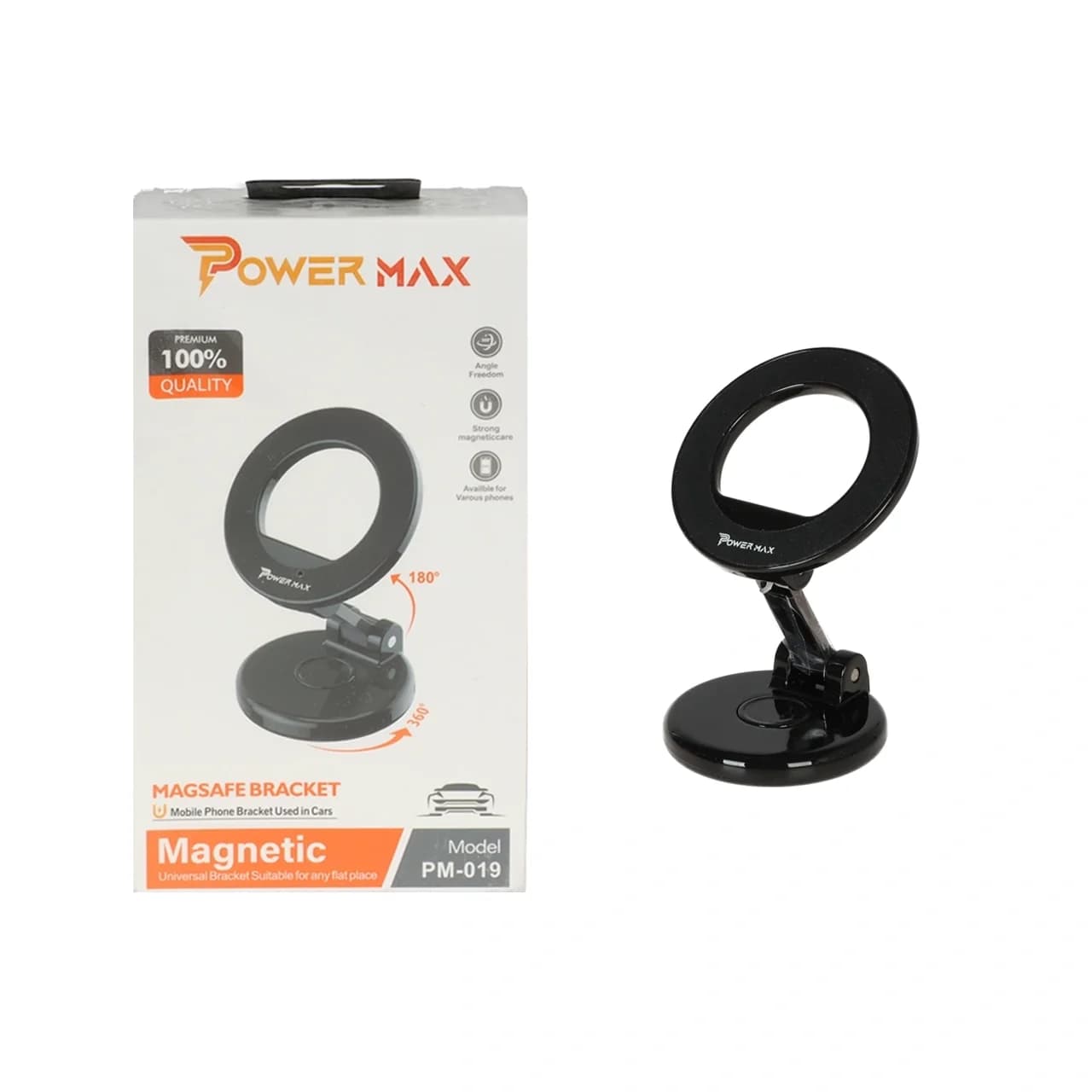 هولدر مگنتی گوشی موبایل Power Max مدل PM-019 – مشکی