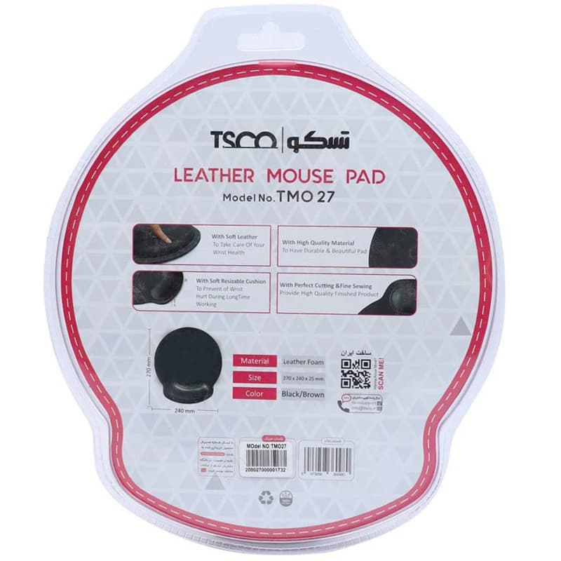 پد موس طبی TSCO TMO 27 27*24cm روکش چرم و فوم — تصویر ۳