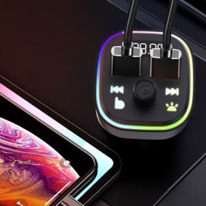 شارژر فندکی فست شارژ ماشین و گیرنده بلوتوثی ارلدام مدل ETM85 — تصویر ۵