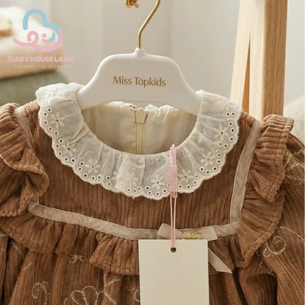 ست پیراهن و تل سر دخترانه Top Kids کد 4735 — تصویر ۲