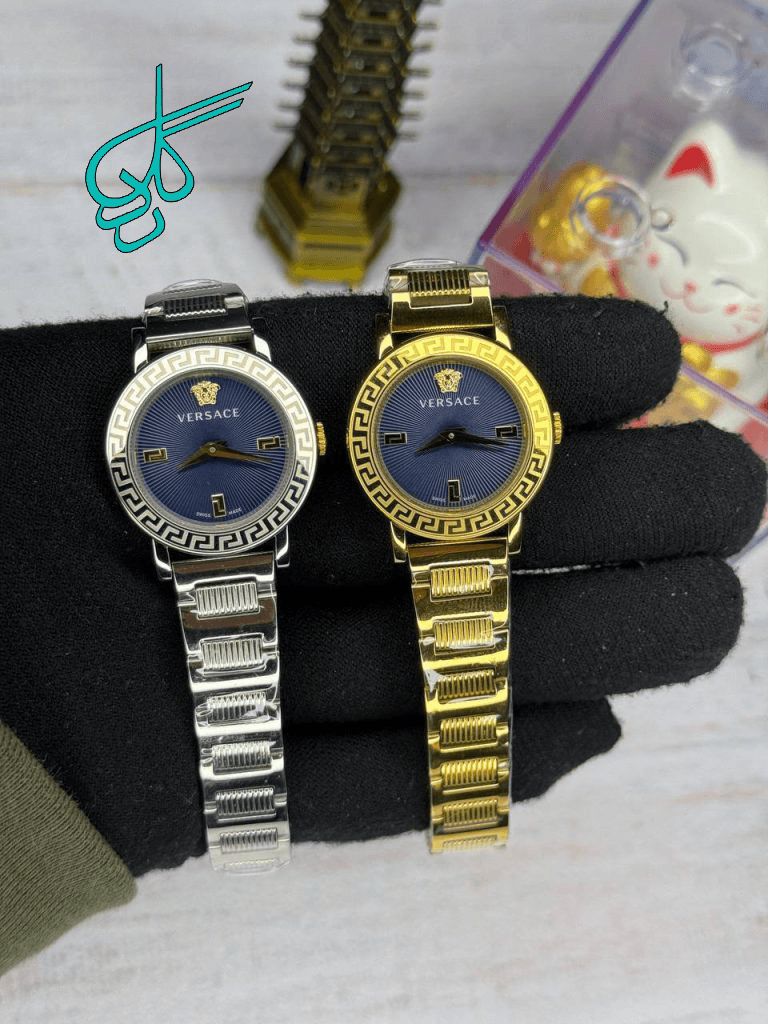 ساعت زنانه ورساچه موتور ژاپن کیفیت عالی رنگ ثابت کد 1921411 — تصویر ۲