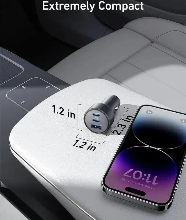 شارژر فندکی 67 وات انکر مدل Anker 535 Car Charger 67W Gray A2731HA1 — تصویر ۲