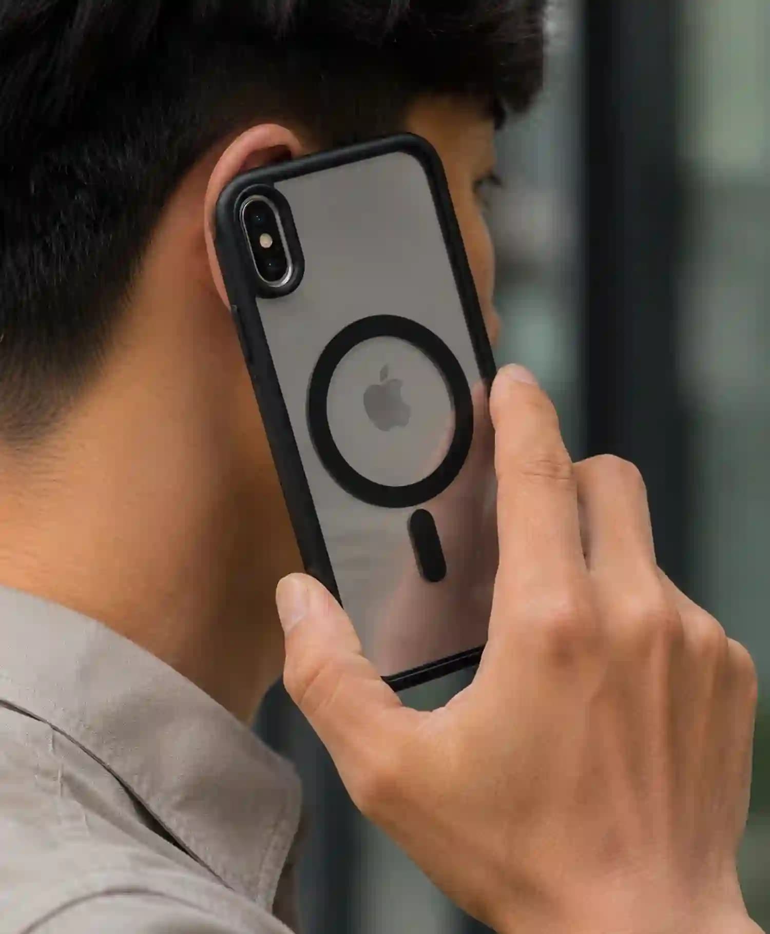 قاب ژله ای پشت شفاف مگ سیف دار اسپیگن گوشی موبایل Iphone Xs Max — تصویر ۳