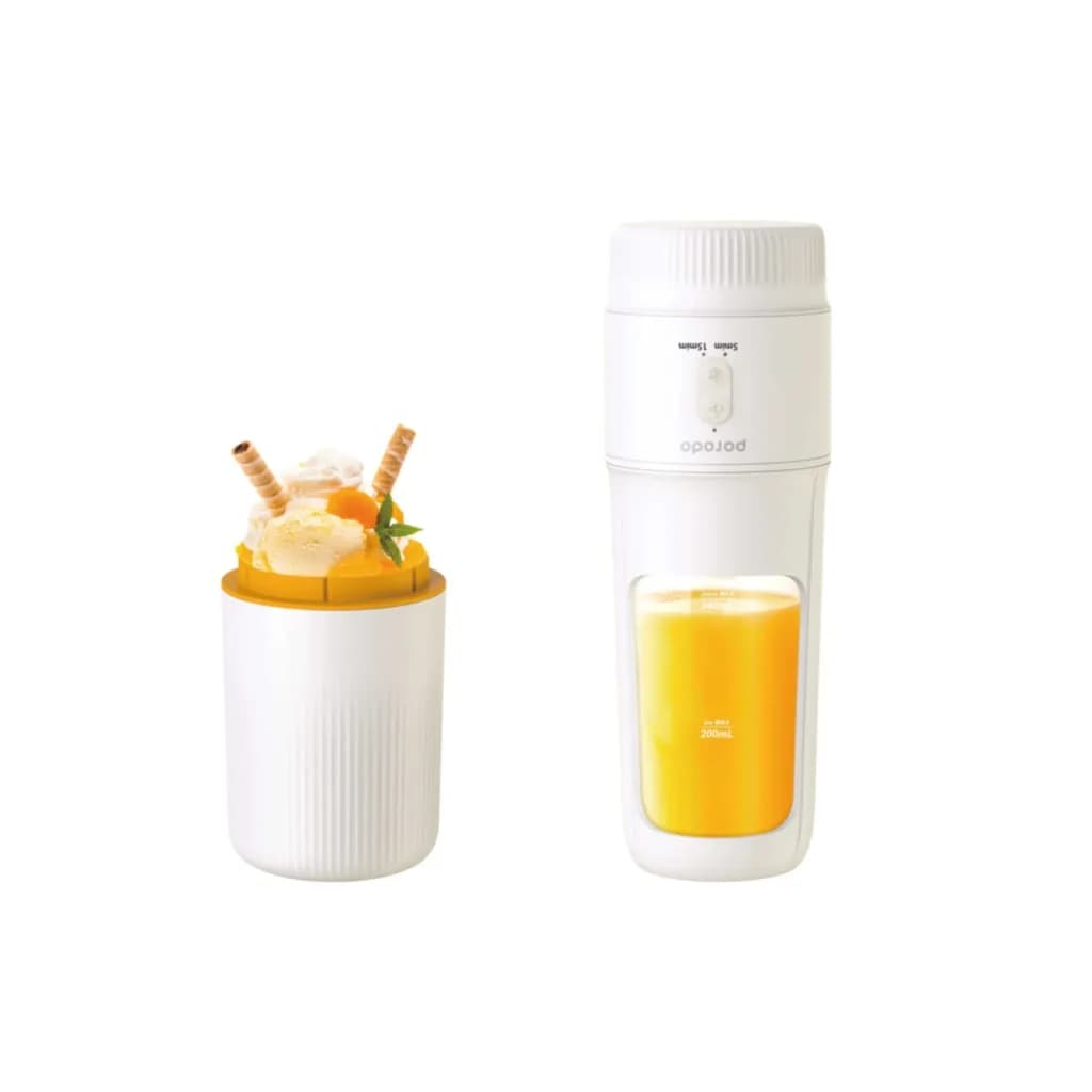 مخلوط کن و بستنی ساز شارژی پرودو Porodo Ice Cream Maker and Blender PD-BLICM ظرفیت 340 میلی لیتر — تصویر ۲