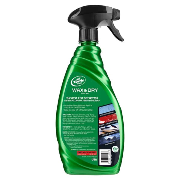 اسپری واکس بدنه خودرو ترتل واکس Turtle Wax Quick & Easy Wax & Dry Spray Wax 769ml — تصویر ۴