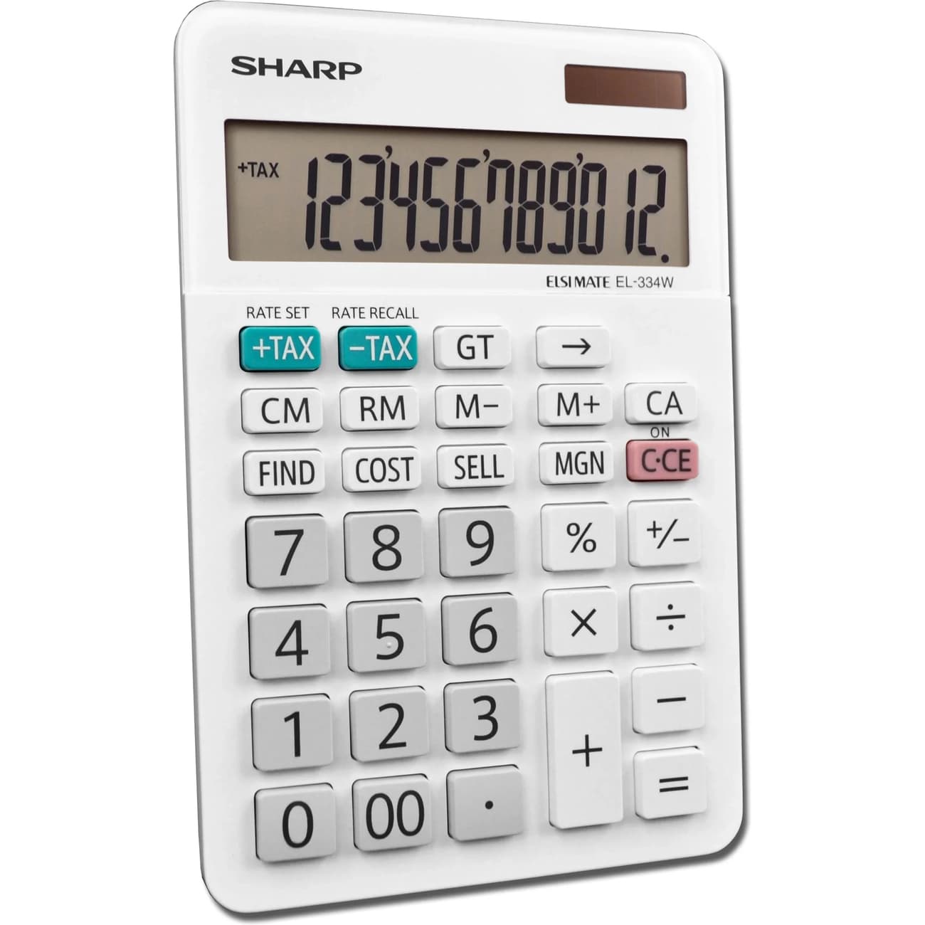 ماشین حساب رومیزی شارپ sharp مدل EL-334WB دوازده رقمی — تصویر ۳