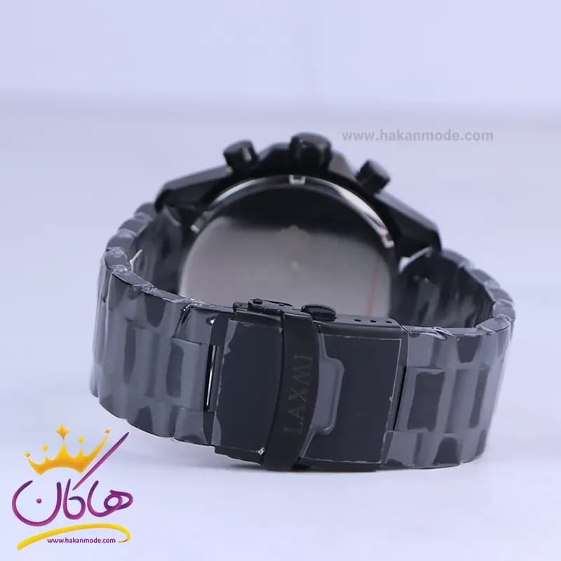 ساعت مچی لاکسمی مردانه فلزی مشکی کرنوگراف 8115/9 — تصویر ۳