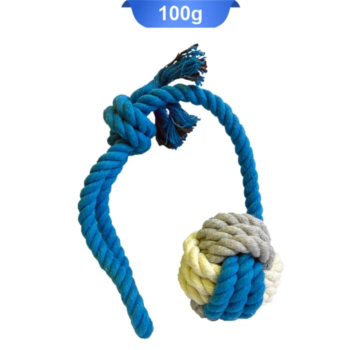 اسباب بازی طنابی سگ مدل توپی (طول 32 سانتی متری) کد 106041