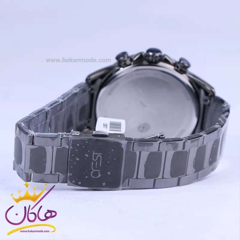 ساعت مچی عقربه ای کرست مردانه فلزی مشکی crest 6253/1 — تصویر ۳