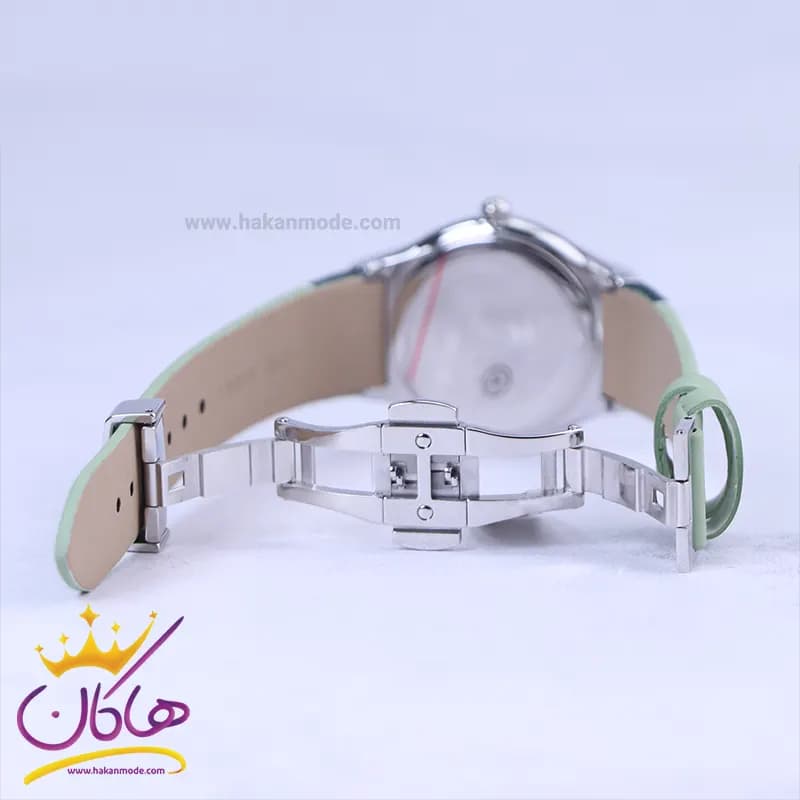 ساعت مچی کرست زنانه بند چرم سبز صفحه شاین crest 6264/1 — تصویر ۳