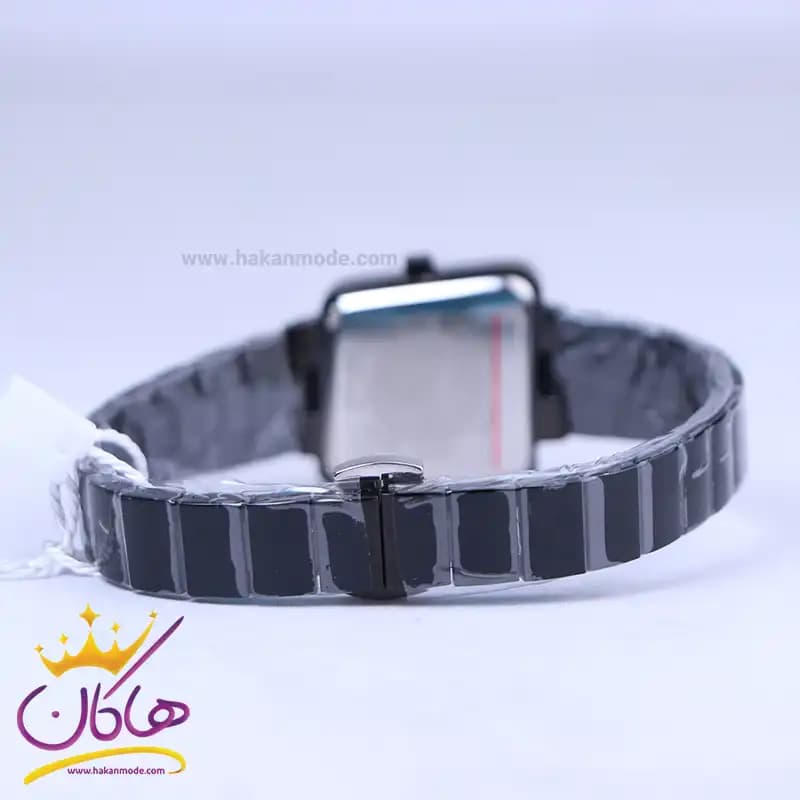 ساعت مچی الگانس زنانه استیل مشکی صفحه مربع ER 2196/5 — تصویر ۳