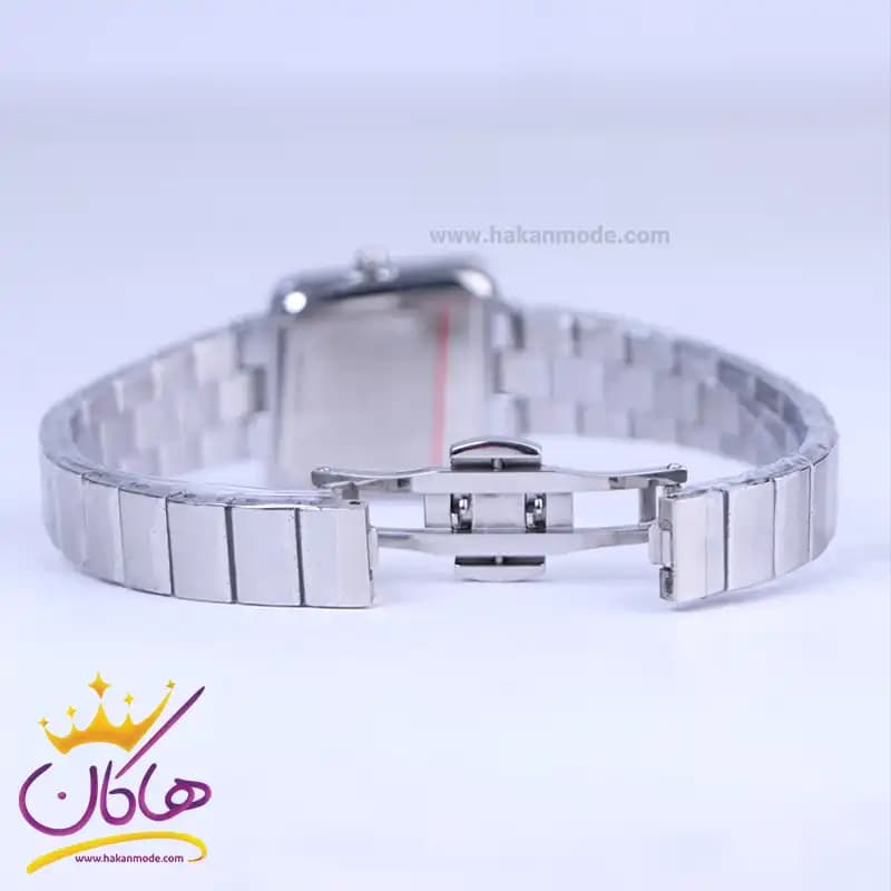 ساعت مچی الگانس زنانه استیل نقره ای صفحه مربع ER 2196/3 — تصویر ۲