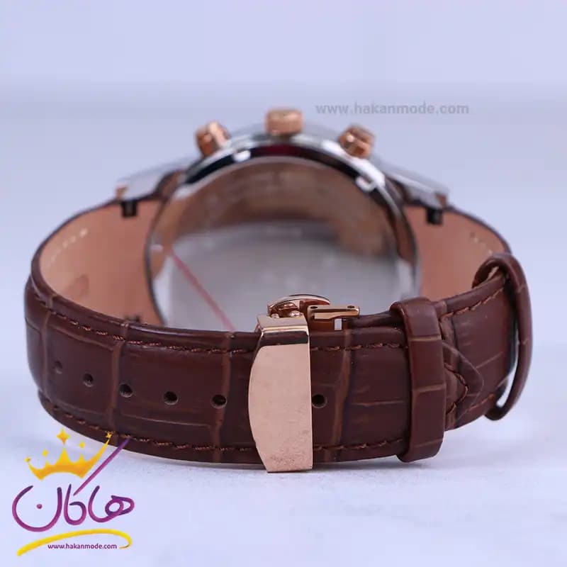 ساعت مچی عقربه ای سیکو مردانه بند چرم قهوه ای کرنوگراف G8117/9 — تصویر ۳