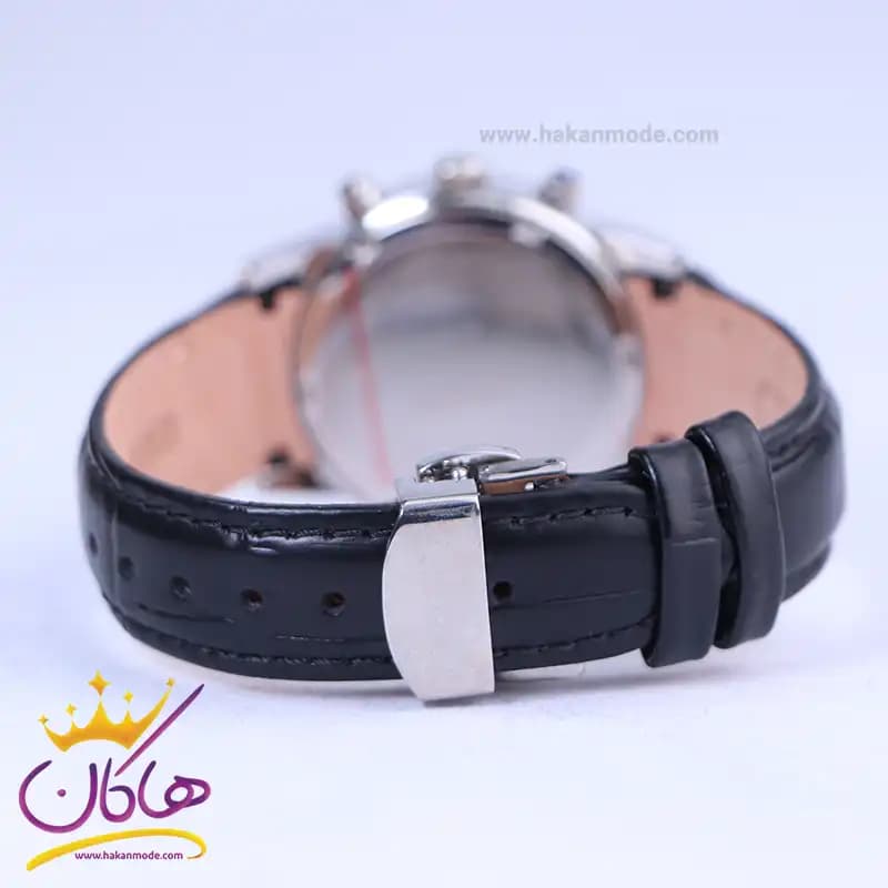 ساعت مچی سیکو زنانه بند چرم مشکی کرنوگراف L8117/2 — تصویر ۳