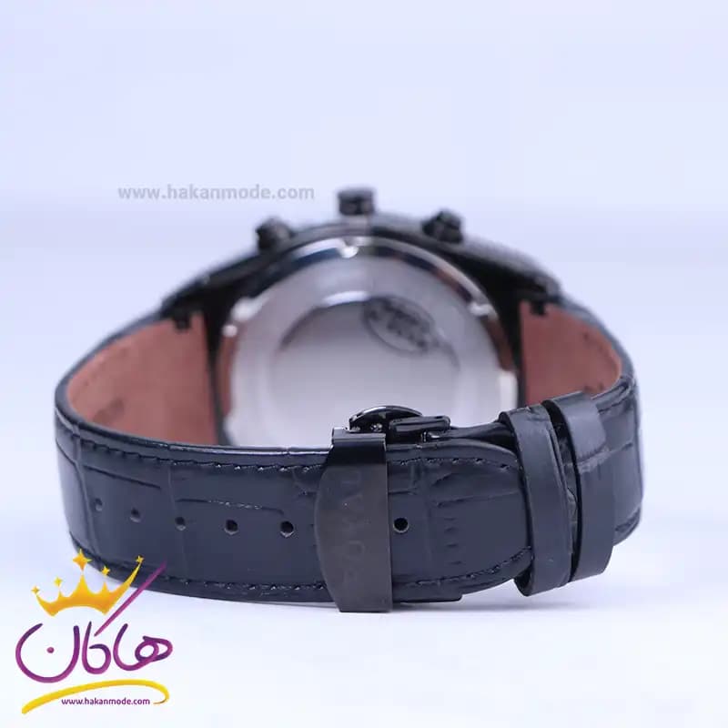 ساعت مچی عقربه ای الگانس مردانه بند چرم مشکی ER2128/3 — تصویر ۳
