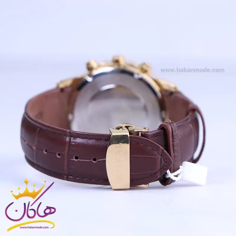 ساعت مچی الگانس رویال مردانه بند چرم صفحه سفید ER2124/3 — تصویر ۳
