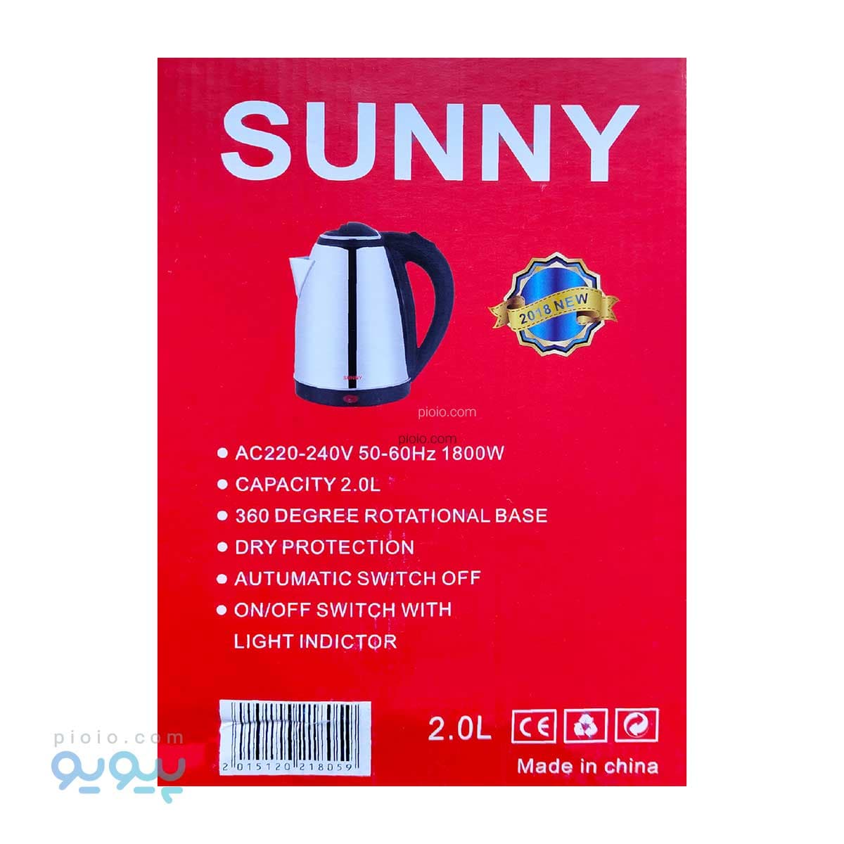 کتری برقی sunny آیتم GK-168 تک و عمده — تصویر ۲