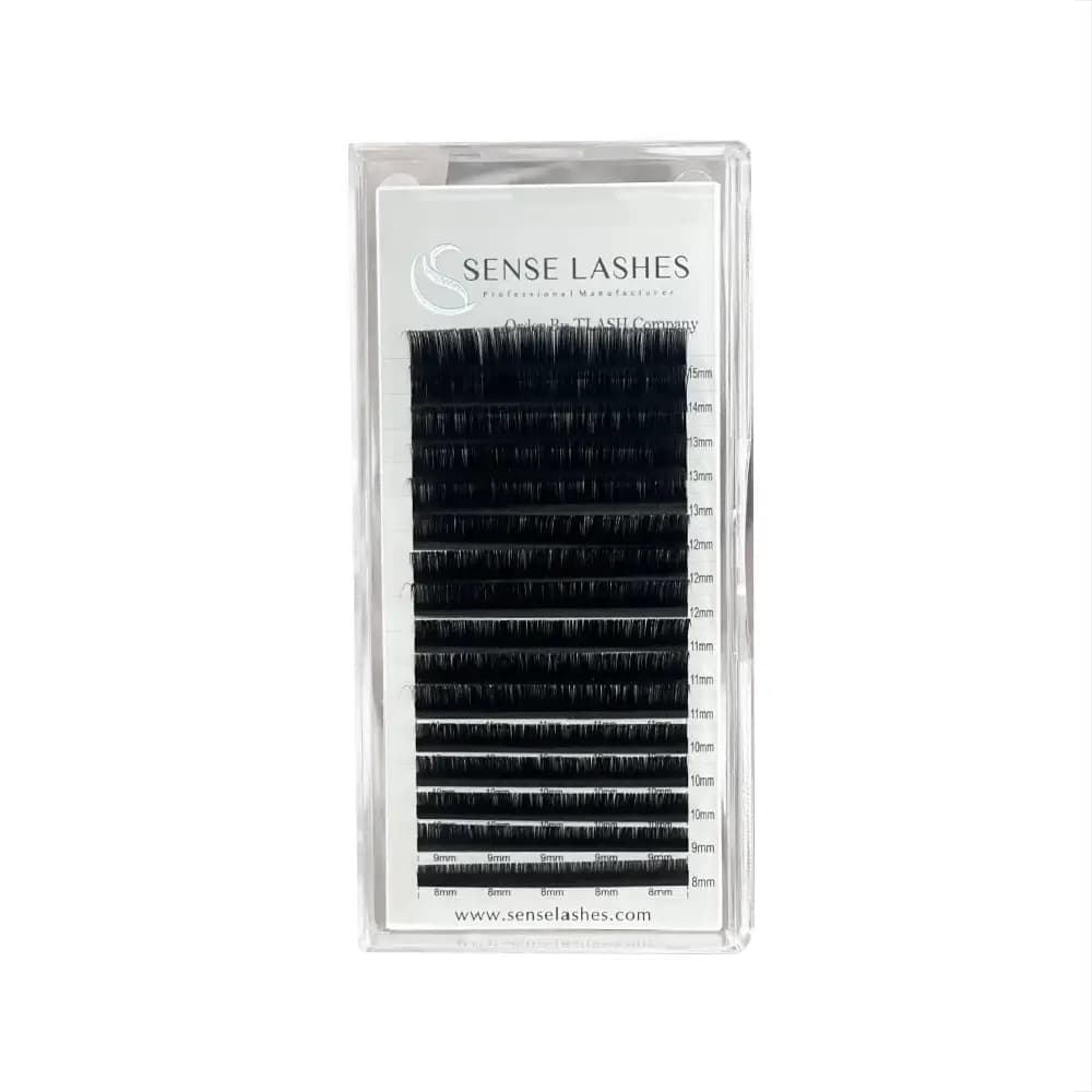 پالت مژه اکستنشن والیوم سنسی لش SENSE LASHES تک سایز 12 ضخامت 0.10 فر D