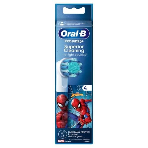 سری یدک مسواک برقی کودک اورال بی Kids مدل SPIDER MAN آلمانی (4عددی) سفارش اروپا