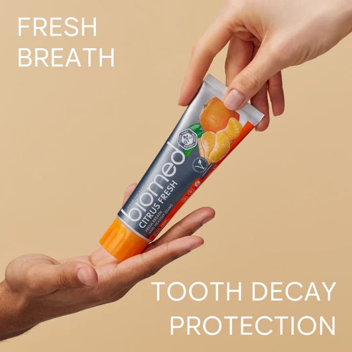 خمیر دندان بیومد مدل مرکبات تازه biomed citrus fresh(100g) — تصویر ۵