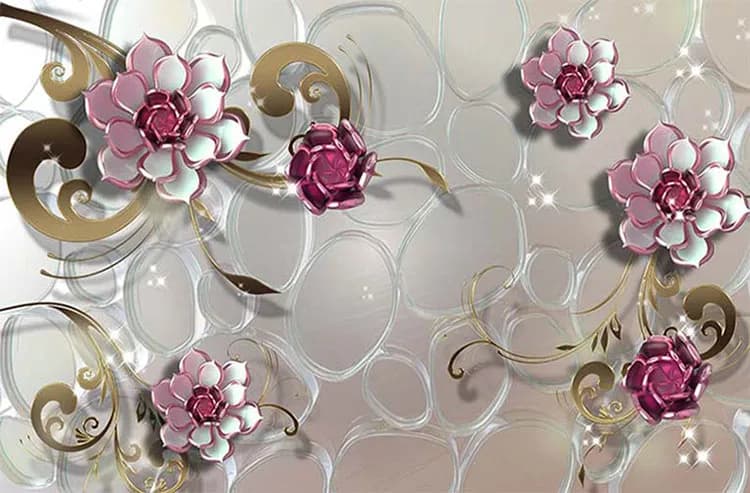 پوستر سه بعدی لوتوس کریستالی