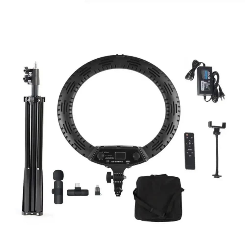کیت پیشنهادی بلاگری 4 : رینگ لایت KY-BK416II Ring Light + پایه و میکروفون بيسيم وايرلس K8