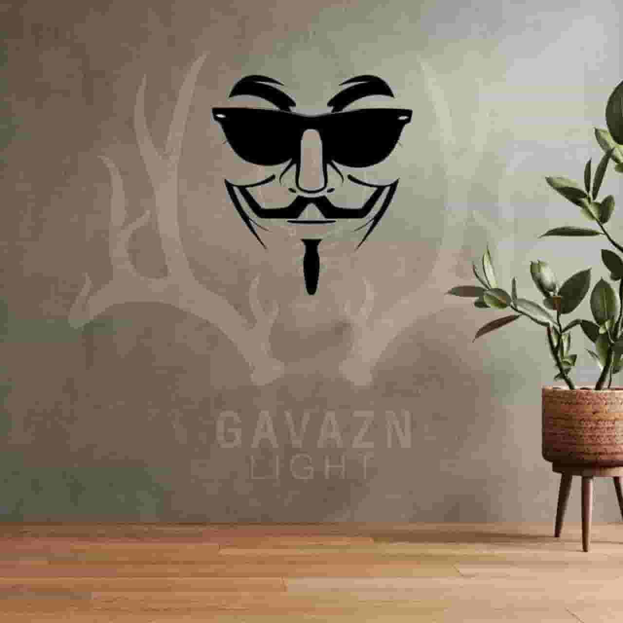 تابلو پلکسی طرح هکر گای فاکس