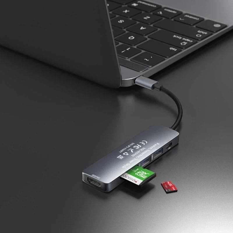 هاب داک استیشن 6 پورت ماکار مدل MK-DOCK-4K HDMI با خروجی HDMI و PD — تصویر ۶