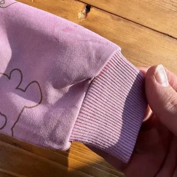 ست بلوز و شلوار دخترانه طرح خرگوش دورس و جین زاپدار — تصویر ۴