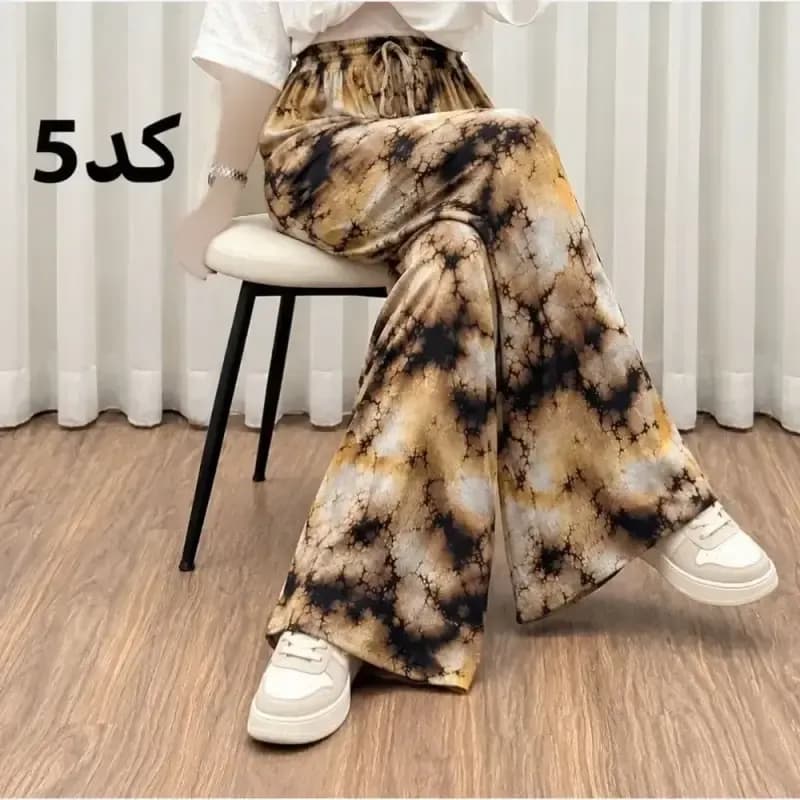 شلوار راحتی نخی پارچه خارجی فری سایز مناسب تا سایز 50 — تصویر ۷