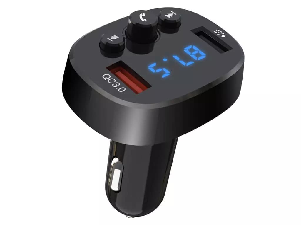 شارژ فندکی 18 وات و گیرنده بلوتوث خودرو با دو پورت یواسبی ایکساو XO Bluetooth FM transmitter car charger 18W BCC03 — تصویر ۶