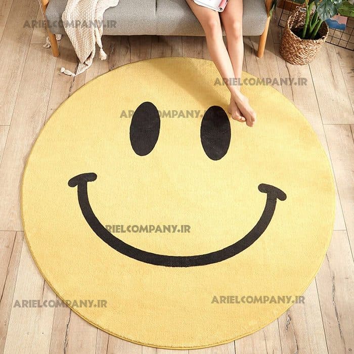 فرشینه فانتزی طرح ایموجی خنده