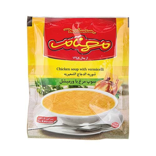 سوپ مرغ با ورمیشل پاکت 71 گرمی- مهنام