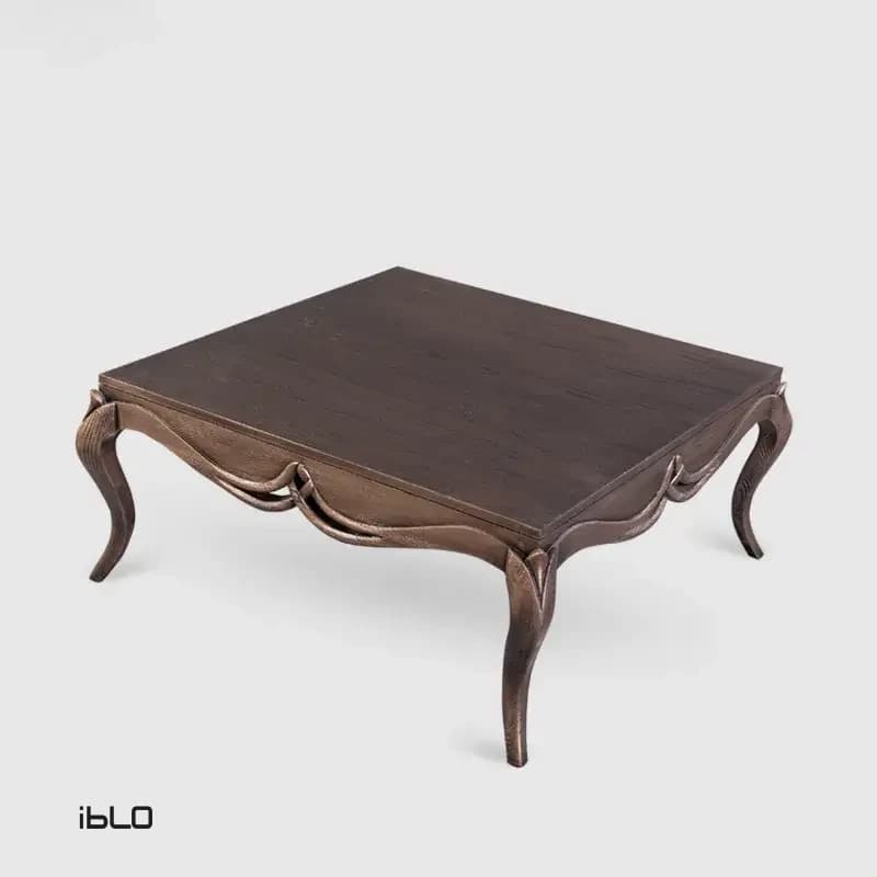 میز جلومبلی چوبی لیونا (سندبلاست بژ) — تصویر ۵