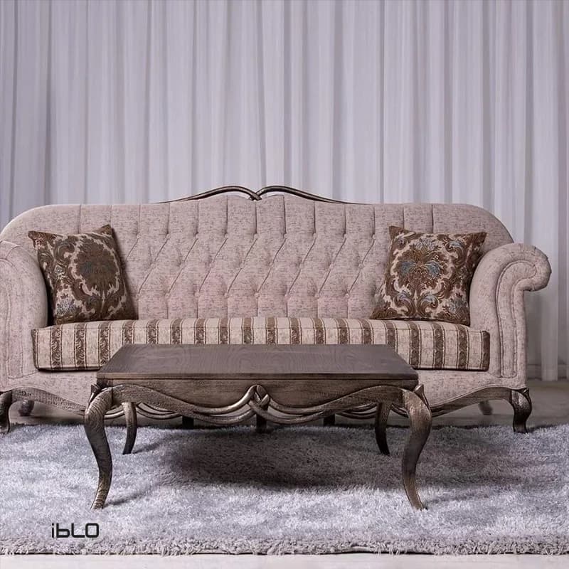 میز جلومبلی چوبی لیونا (سندبلاست بژ) — تصویر ۶