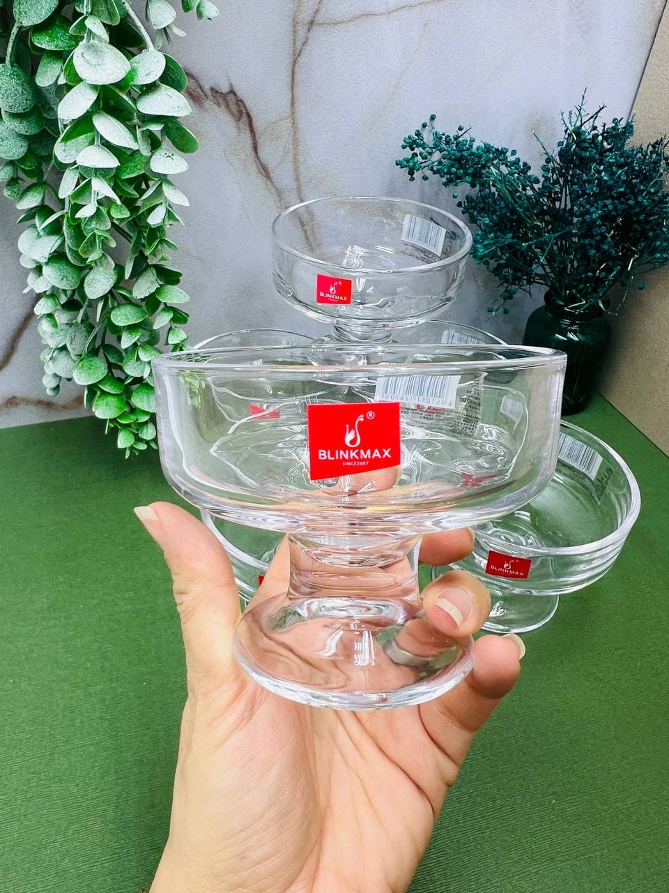 بستنی خوری بلور پایه دار بلینک مکس KTY6203 — تصویر ۴
